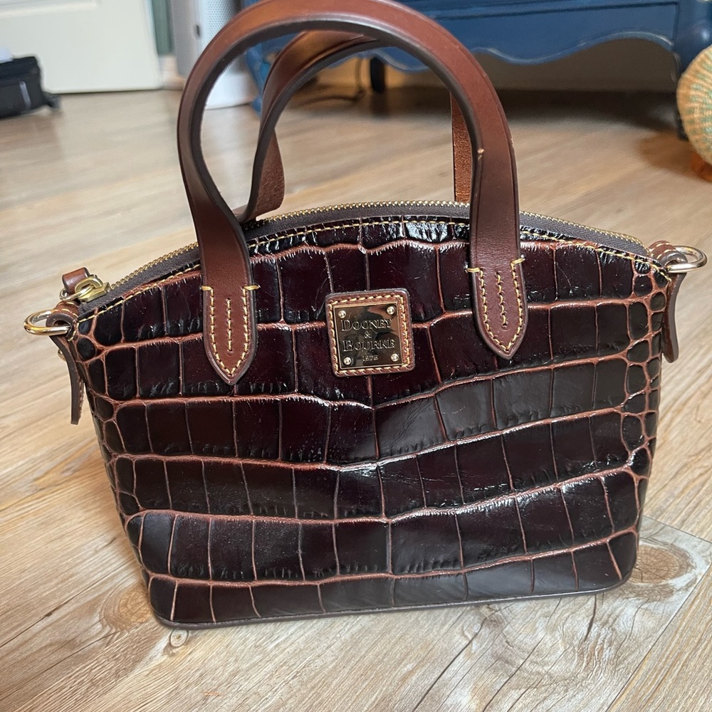 Dooney and Bourke **brand new** - deep brown/burgundy- with detach cross body